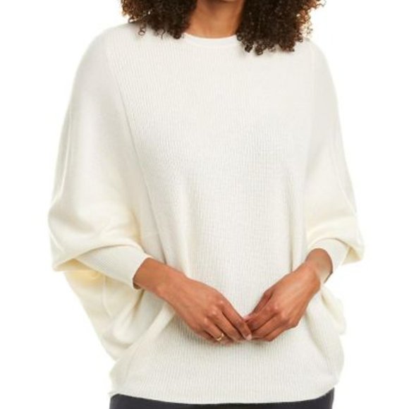 J. McLaughlin Sweaters - J. McLaughlin | Rudd Crewneck 100% Cashmere Ribbed Poncho Batwing Sweater